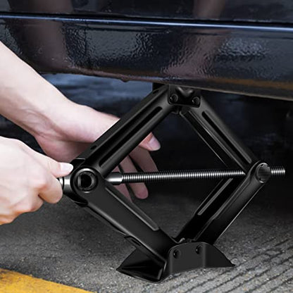 DICN Scissor Jack with Crank Handle Car Tire Repair Kit Emergency for Toyota Camry Corolla Prius Vios - 2 Ton/ 4.2-15 Inch - size: 2 Ton Scissor jack (1 pack)