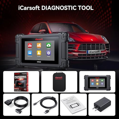 iCarsoft POR V4.0 Bidirectional Diagnostic Tool for Porsche, All System Full Active Tests 27 Services OBD2 Scanner for Porsche, Code Reader, Auto VIN