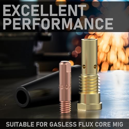YESWELDER Flux Core Welding Torch Accessories Kit 24Pcs | compatibility with 14AK welding gun, straightforward replacement, easy setup - size: .030" 24pcs Kit