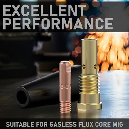 YESWELDER Flux Core Welding Torch Accessories Kit 24Pcs | compatibility with 14AK welding gun, straightforward replacement, easy setup - size: .030" 24pcs Kit