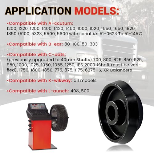 2051-40 Wheel Balancer Truck Dual Collet Centering Cone Fit for 40mm Shaft | 4.72" to 6.85" Replace 205140