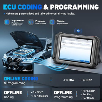 XTOOL D9S PRO Scan Tool with ECU Programming/Coding: 2026 AI-Assisted Wireless Automotive Diagnostic Scanner with Bidirectional, Topology Map, 45+ Services, FCA/DoIP/CAN FD, Full System, 3-Year Update
