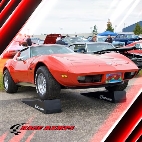 Race Ramps 2-Pack RR-56 Car Ramp, Lightweight Tire Lifts for Maintenance & Display, 10" - Portable Automotive Platform Riser for Loading, Oil Changes and Garage Use