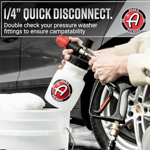 Adam's Polishes Premium Foam Cannon - Soap Sprayer for Car Wash | Sprayer Cannister for Pressure Washer 1/4" Quick Disconnect - size: Foam Cannon