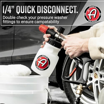 Adam's Polishes Premium Foam Cannon - Soap Sprayer for Car Wash | Sprayer Cannister for Pressure Washer 1/4" Quick Disconnect - size: Foam Cannon