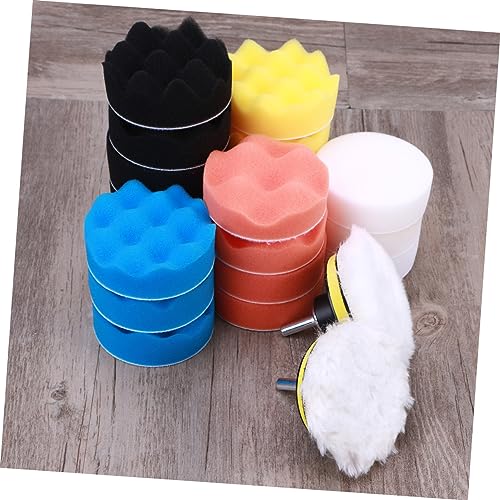 Luxshiny 25pcs Car Buffing Pads Kit Auto Paint Polishing Disc Wool Discs Set Car Detailing Bars Auto Detailing Kit