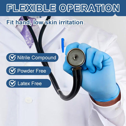 Powder-Free Nitrile Gloves, 3mil,3.5g,Latex-Free Disposable, 100/Box, Cleaning Medical Cooking,Medium Size - size: Medium (Pack of 100)