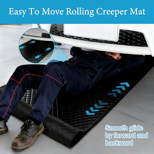 Rolling Creeper Mat,57x26 Inch Portable Creeper Rolling Pad with Storage Bag and Gloves, Foldable Mechanics Mat for Low Clearance, Auto Repairing Tool for Working On The Ground, Gifts for Men 2026