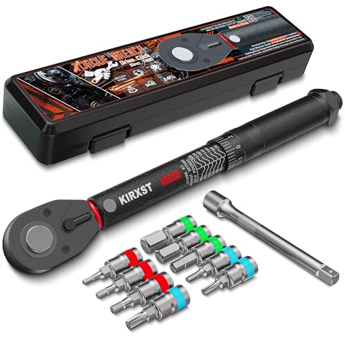 1/4" Drive Torque Wrench 20-260In.-Lb./2.96-29.4Nm, Two-way Adjustable 72-tooth Click Torque Wrench, Dual Scale, ±3% Accuracy Wrench, Suitable for Maintenance Bicycles, Cars and Trucks - size: 1/4" 20-260 in.1b