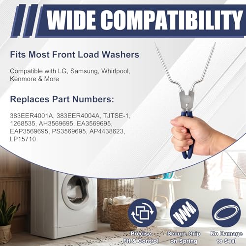 383EER4001A Spring Expansion Tool Compatible with LG Washing Machine | Washer Inner/Outer Tub Spring Removal Tool Replacement, Spreads to 4.6" - color: Blue(2" to 4.6")