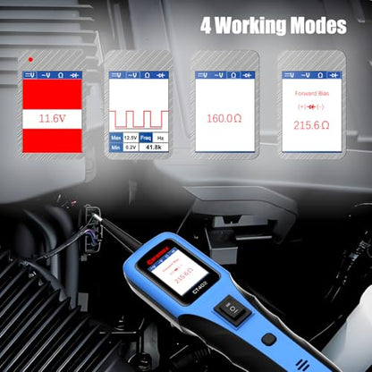 Automotive Power Circuit Probe Tester 12-24V Trailer Light Tester with 0.7mm Non-Piercing Probe Kits&40FT Cord Resistance&Duty Cycle Digital Multimeter Short&Open Finder Diode Diagnostic Tool - size: 12V-24V-P
