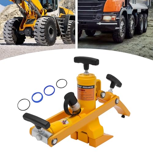 10000PSI Hydraulic Tire Bead Breaker & 70Mpa Hydraulic Foot Pump Kit, Heavy-Duty Steel Tire Change Repair Bead Breaker Tool with Air Hose for Farm, Tractors, Buses, Lawn Mowers, ATV