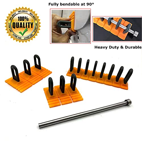 Car Dent Repair Tools Heavy Duty Paintless Repair Removal Tools Strong Dent Puller Handle Lifter Yellow Glue Tabs Powerful Body Repair Dent Remover Tool Kit for Car Dent Repair (Yellow) - color: Yellow