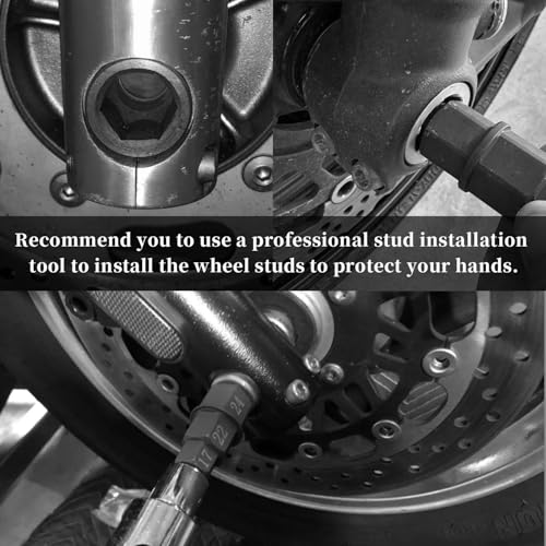 Motorcycle Axle Tool,4 in 1 Motorcycle Axle Removal Tool with 17mm 19mm 22mm 24mm Sizes Compatible with BMW Yamaha Buell,Sturdy Motorcycle Accessories Fit for Front Axle Wheels
