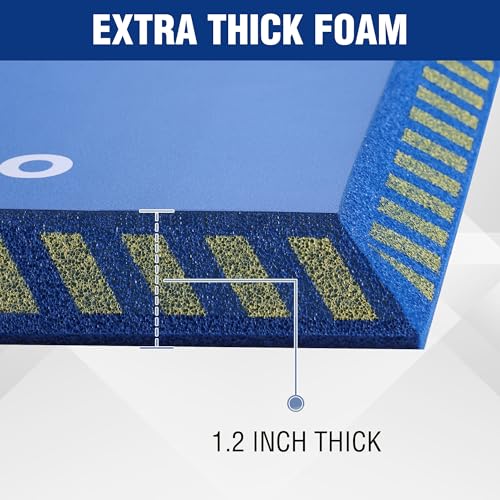 WORKPRO Extra Thick Kneeling Pad, Blue, 28 x 16 x 1.2in | Soft NBR Foam Knee Cushioning, Extra Large Foam Kneeler Mat, For Auto-Repair, Gardening, Workout Supplies - color: Blue
