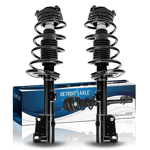 Detroit Axle - Front Struts for 2008 2009 2010 Dodge Grand Caravan Chrysler Town & Country, 2 Struts with Coil Spring Replacement Suspension Ready Strut Shock Assembly - size: 171128-DA x2/PAIR