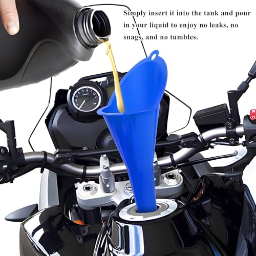 Oil Funnel, Multi-Purpose Plastic Long Neck Oil Funnel, Automotive Use Funnels for Filling Oils Lubricants Water Diesel, Kitchen Funnels for Filling Bottles Jars (Blue, 1PCS) - color: Blue, 1PCS
