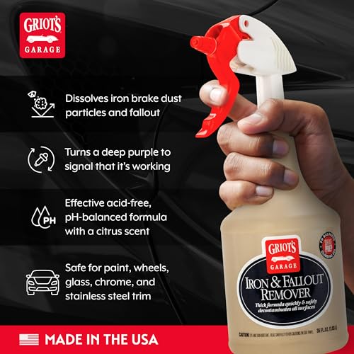 Griot's Garage Car Surface Cleaning Kit, Includes Iron and Fallout Remover, Brilliant Finish Synthetic Detailing Clay Pad, Speed Shine Auto Detailer, 3 PFM Edgeless Detailing Towels, 11699