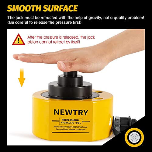 NEWTRY Hydraulic Ram Jack 30T Hydraulic Cylinder Low Profile Ram Jack Multi-Section 2.13” Stroke Lifting Cylinder Mini, Portable for Machinery, Bridge, Construction - size: 30T
