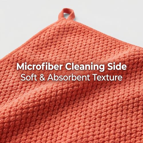 Upgrade Fine Grade Clay Bar Towel Car Decontamination Towel, Red and Black, 12" x 12"