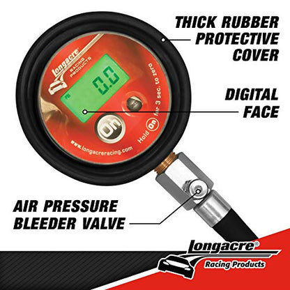 Longacre 52-53003 Semi Pro Digital Tire Pressure Gauge, 0-60