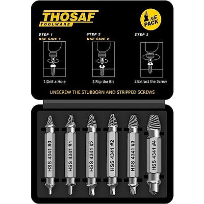 Gifts for Men,Damaged Screw Extractor Set,Christmas Stocking Stuffers for Adults Men Him,Mens Gifts for Dad,Husband,Stripped Screws Bolt Drill Bit Tools for Easy Removal of Rusty Broken Screw