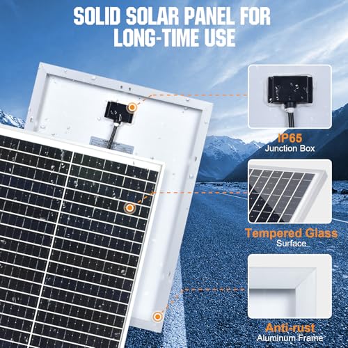 ECO-WORTHY Solar Panel Kit 25W 12V Solar Battery Charger Trickle Maintainer, 25W Solar Panel + Adjustable Mount Bracket + Upgrade Controller,for 12V Batteries Cars RV Boat Motorcycle Marine - size: 25W Smart KIT