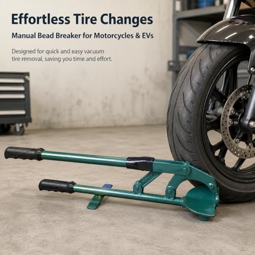 Manual Tire Bead Breaker, Heavy Duty Changer, Dark Green Tire Removal Tool for Motorcycle & Electric Vehicle
