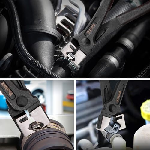 Toolwiz Clic & Clic-R Type Hose Clamp Pliers, CV Boot Clamp Tool | Radiator Spring Collar, Automotive Maintenance Tools, for Fuel Line, Silicone Vacuum Hose, Air Tube, Water Pipe - style: 1Pcs Clic-R Type Hose Clamp Pliers