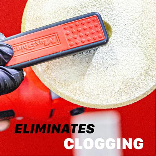 Maxshine 2-in-1 Foam Pad Cleaning Brush & Pad Removal Tool Set | Dual-Function Stiff Bristle Brush with Easy-Grip Handle | Car Polishing Pad Cleaner & Detailing Accessory for Buffing Pads