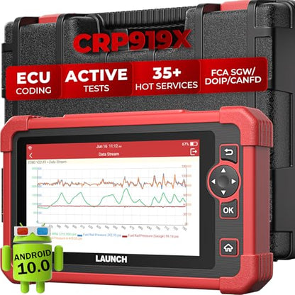 Launch X431 CRP919X OBD2 Scanner, 2026 US Ver. ECU Coding Car Scanner, Bidirectional Scan Tool, CANFD/DOIP, FCA Autoauth, 35+ Service,10.0 OS As X431, 4000+ Active Test,OE All System Diagnostic Tool | Bidirectional Scan Tool, 35+ Service, 4000+ Active Tes