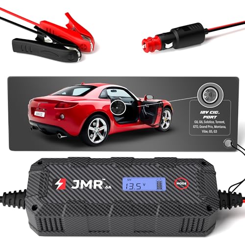JMR 12V Battery Charger for Pontiac, 12V Cig. Port, No Lithium Mode | Trickle Charger Conditioner Maintainer For G8 G6 Solstice Torrent GTO Grand Prix Montana Vibe G5 G3 All Models - size: No Lithium Mode