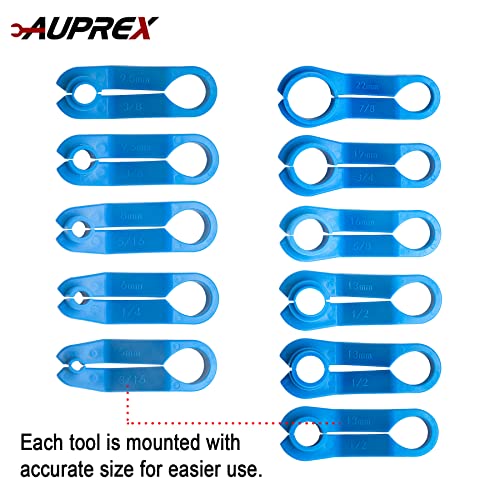 AUPREX 11 PCS AC/Fuel Line Disconnect Removal Tool Set for Ford and Others, Transmission Oil Cooler Line Quick Disconnect Kit from 3/16 to 7/8 Inch - size: 11 PCS