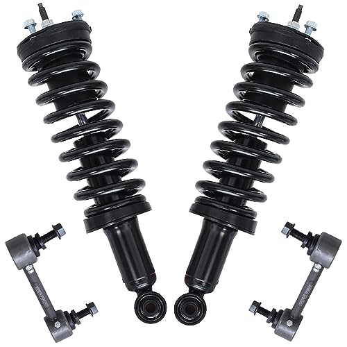 Detroit Axle - RWD Front Struts Kit for 2004-2012 Chevrolet Colorado GMC Canyon 2 Ready Struts w/Coil Spring 2 Sway Bar End Links 2005 2006 2007 2008 2009 2010 2011 Replacement Suspension - 4pc Set - size: 10081-4-DA/ sway kit