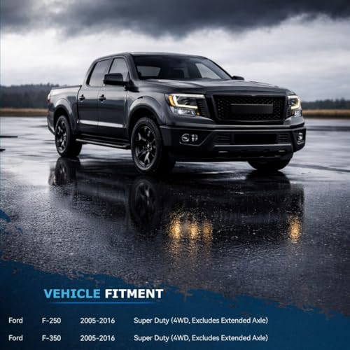 Detroit Axle - 4WD Front 9pc Suspension Kit for 05-16 Ford F-250 F-350 Super Duty 4 Ball Joints 2 Outer Tie Rods 1 Outer Steering Tie Rod at Pitman Arm 1 Adjustment Sleeve 1 Center Link Replacement