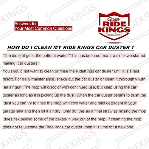 Car Duster Exterior, Loop End, 2 Pcs, Bright Red | Telescopic pole. Treated sweep traps pollen without water. Auto scratch-free care for truck, RV. - color: Bright Red