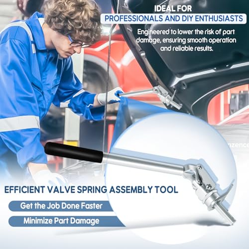 66784 Valve Spring Compressor Tool For 3/8 Inch and 7/16 Inch Rocker Studs, Quick Valve Spring Removal Tool