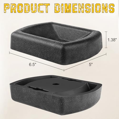 Rubber Wheel Dock for Trailer, Heavy Duty Jack Wheel Chock Stopper Fits 6" Caster, Travel Trailer Wheel Dock Jack Wheel Stabilizer for RV, Boat, Camper and Caravans