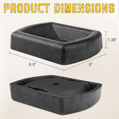Rubber Wheel Dock for Trailer, Heavy Duty Jack Wheel Chock Stopper Fits 6" Caster, Travel Trailer Wheel Dock Jack Wheel Stabilizer for RV, Boat, Camper and Caravans