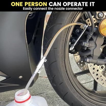 4 Pcs Universal Brake Bleeder Hose Kit with One-Way Check Valve, Rubber Brake Bleeder Hose, Brake System Bleeding Tools for Car, Motorcycle, Includes Fixing Clips & Rubber Caps