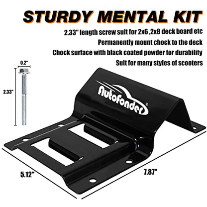 Vehicle Wheel Chock Tie Down kit 4500lb Break Strength-4 Pack 2" x9' E Track Straps-Ultimate Heavy Duty Trailer Tire Strap System for ATV,UTV,Lawn Mower | E-track ratchet straps, 8 steel chocks, bolt-on mount, ATV UTV lawn mower trailer compatible, tire s