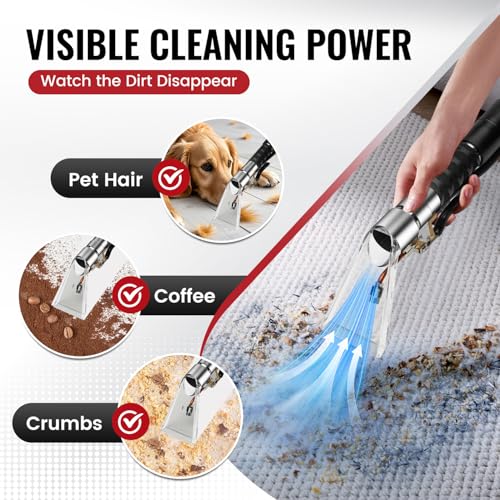 Extractor Attachment Kit for Shop Vac, Extractor Kit with Wand Hose Adapter Fit Carpet Sofa Car Cleaning for Home and Auto