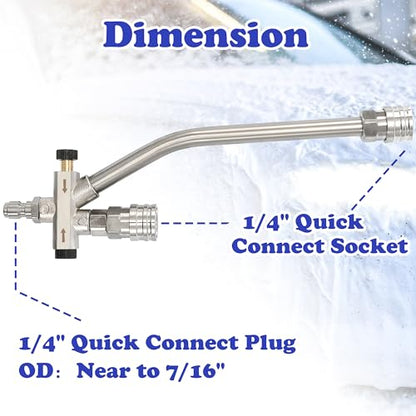 Tool Daily Pressure Washer Foam Cannon with Dual Connector Accessory, Double Tip Attachment for Soap Cannon, 5 Power Washer Nozzle Tips, 1/4” Quick Connect - size: 1 L