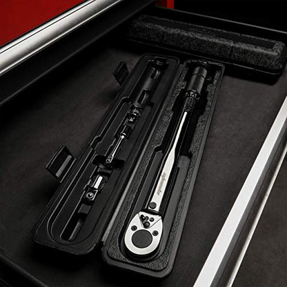EPAuto 3/8-Inch Drive Click Torque Wrench 10-80 Ft-lb./ 13.6-108.5 Nm | 3/8-Inch Drive Click Torque Wrench 10-80 ft-lb. / 13.6-108.5 Nm 1.5" Wx1 Dx14.5 H - size: 3/8 Inch Drive (10-80 ft.-lb.)