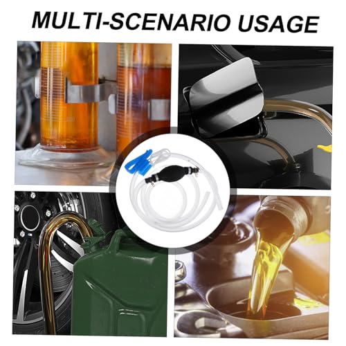 Zerodeko 1set Hand Gas Pump Siphon Hose Manual Fuel Transfer Pump Kit for Gas Oil Fluid Siphon Hose for Automotive Use Lightweight and Easy to Operate