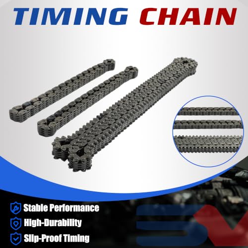3.5L Engine VQ35DE Timing Chain Kit Replace OE#130707Y016, 130707Y011, 130707Y000 | Fit For 3.5L V6 DOHC 24v Nissan Maxima 2002-2008/ 350Z 2003-2007/ Altima 2002-2006/ Quest 2004-2009/Murano 350Z 2003-2007 - size: Timing Chain Kit 3.5L