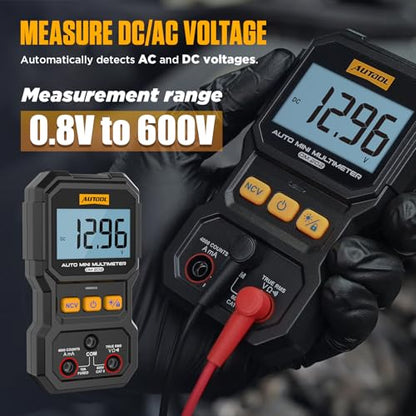AUTOOL Digital Multimeter, Multi Meter 4000 Counts True RMS Auto-Ranging, NCV, Voltage/Resistance/Continuity/Current Tester