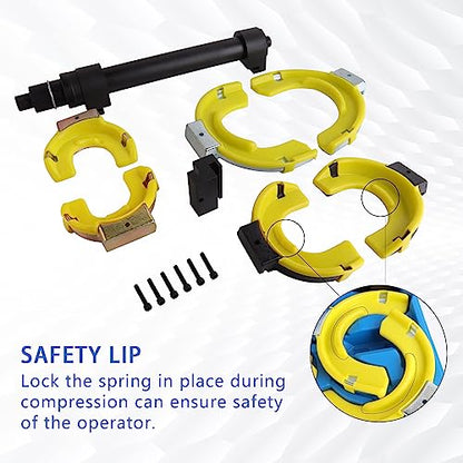 Macpherson Strut Spring Compressor Tool Kit, Coil Spring Compressor, 3 Interchangeable Jaw Sets, Impact Wrench Compatible, for Car SUV Light Truck Suspension Repair