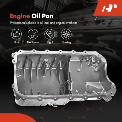 A-Premium Engine Oil Pan Sump with Drain Plug Compatible with Honda Civic 2001 2002 2003 2004 2005 L4 1.7L | Compatible with Honda Civic 2001 2002 2003 2004 2005 L4 1.7L, Reliable Oil Storage, Perfect Seal