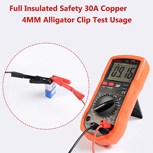 HANDSKIT 10Pcs Multimeter Test Leads Kit,Test Leads Set with Alligator Clips,Test Mini Hooks Probe and Test Probes for Automotive Multi Meter Digital & Ohm Meter